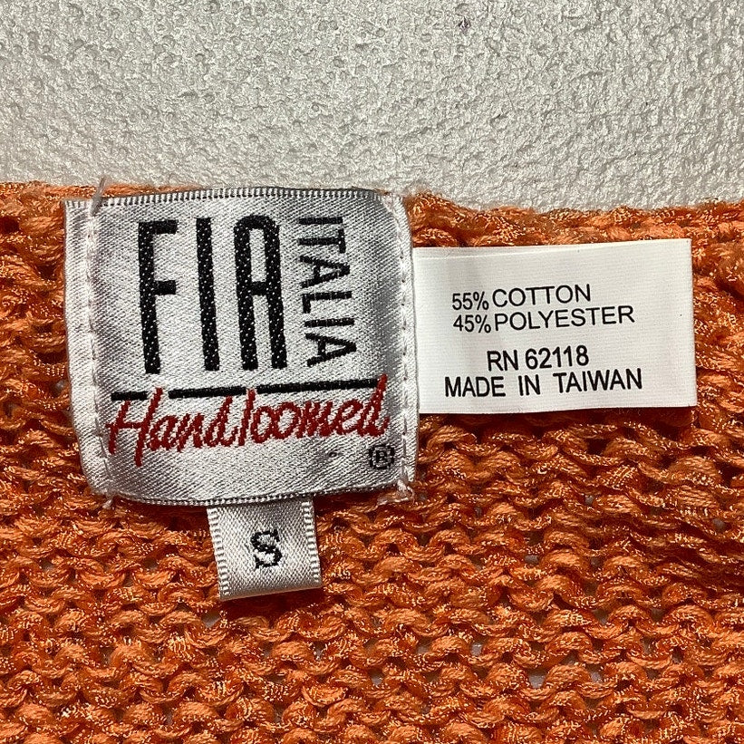 Fia Handloomed 3-Button Cardigan Women’s Size S — Artisan Knit, Cozy, Boho