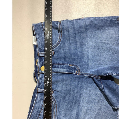 Seven7 Denim Blue Weekend Shorts Women’s Size 8 — Casual, Frayed Hem, Stretch