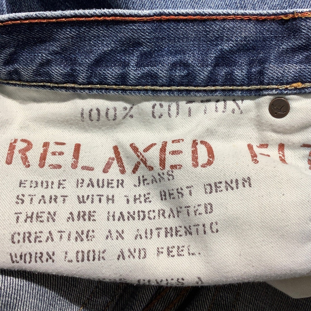Eddie Bauer Relaxed Fit Jeans Men’s Size 42W 34L — Classic, Durable, Casual