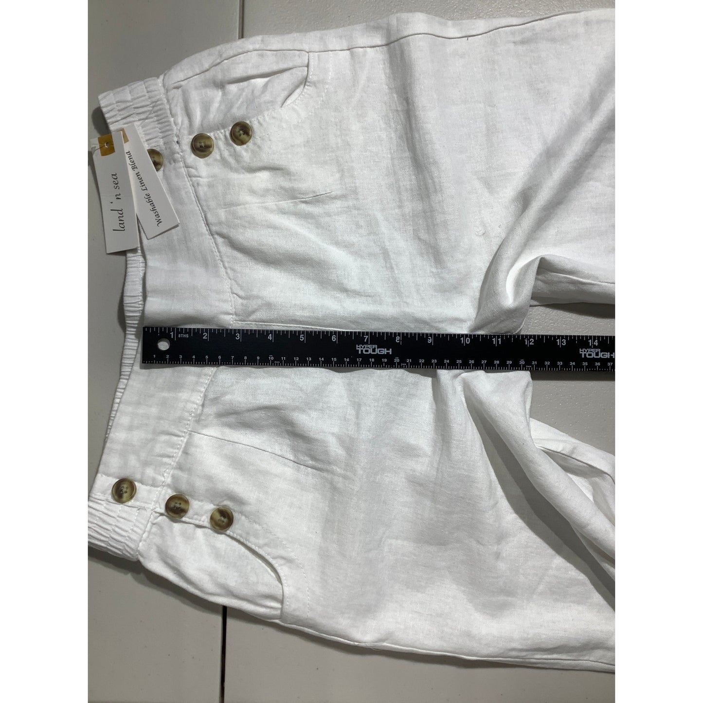 Land N Sea Linen Straight Leg Pants Women’s Size Small— Lightweight, Resort, NWT