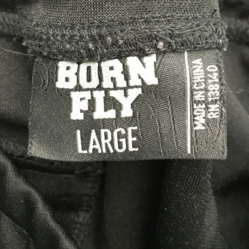 Born Fly Men's Black Olive Stripe Joggers Size L - Streetwear, Athleisure, Urban