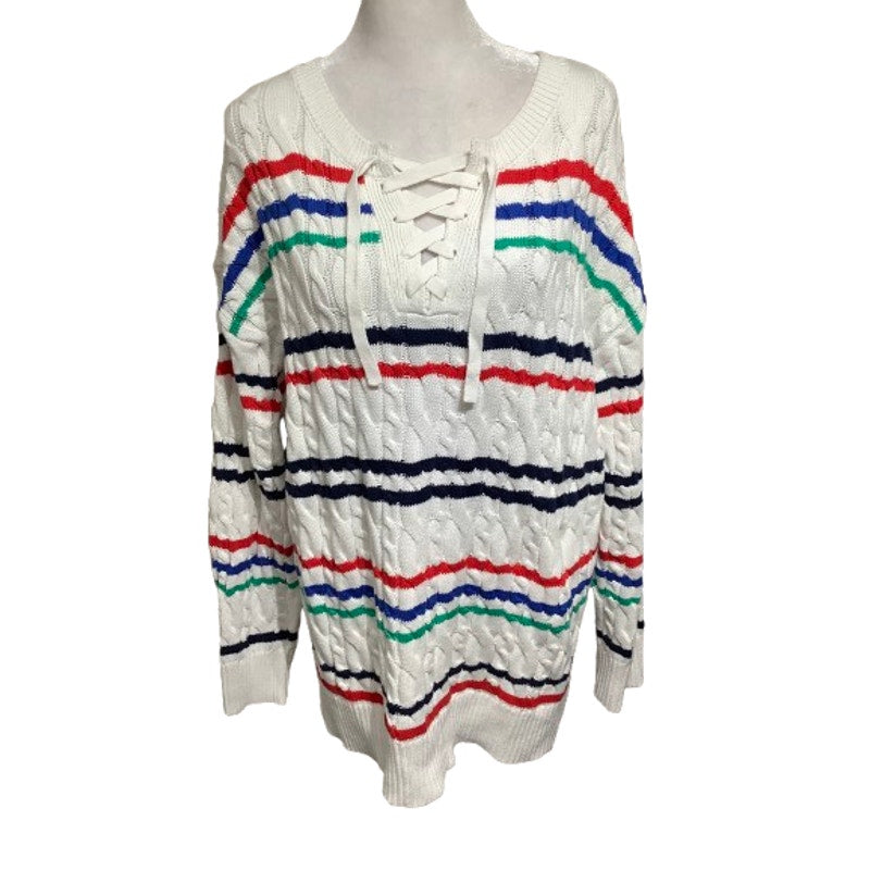 Lands' End Cable Knit Sweater Size 2X - Preppy, Cozy, Classic