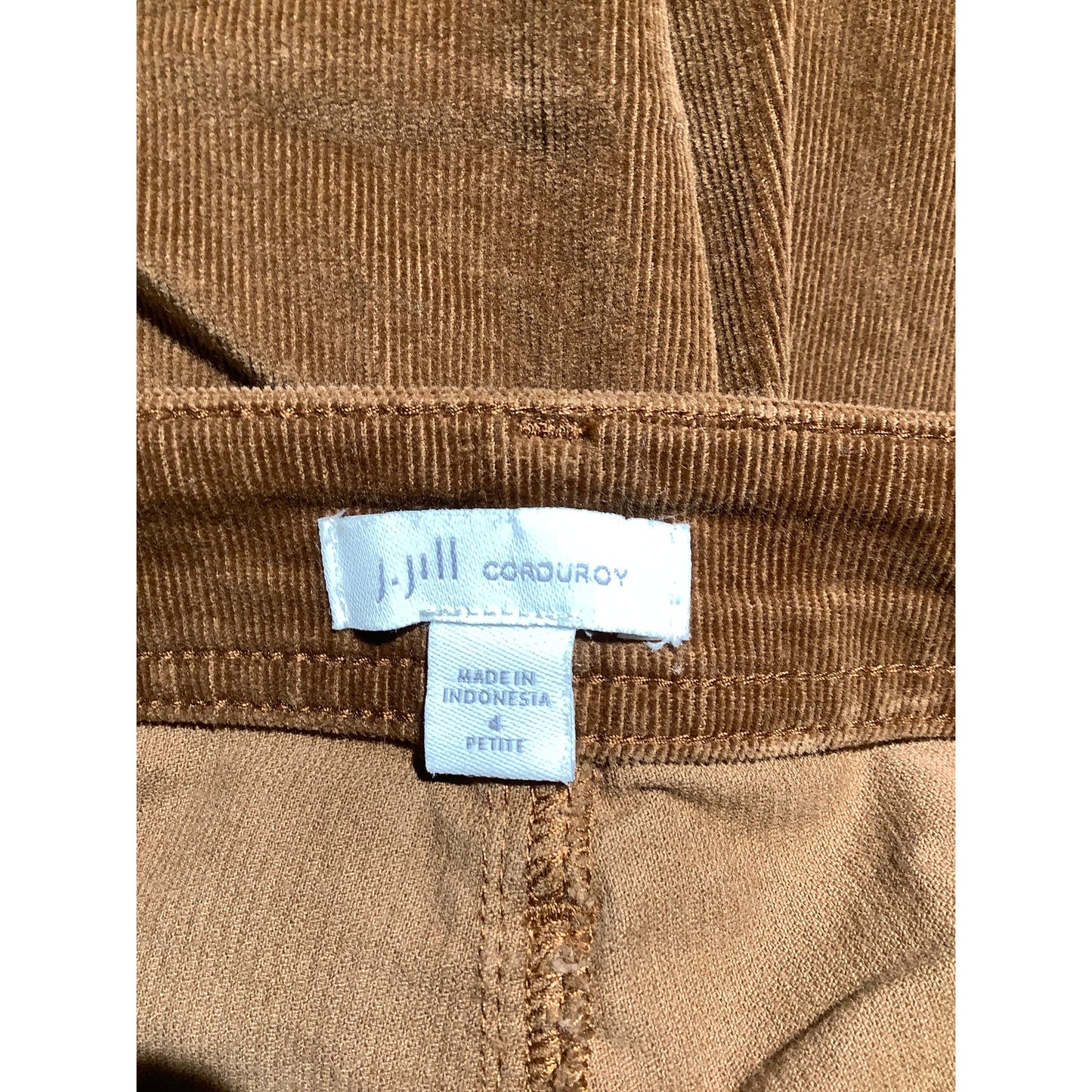 J.Jill Corduroy Pants, Brown, Women’s 4 Petite — Classic, Casual, Soft Corduroy
