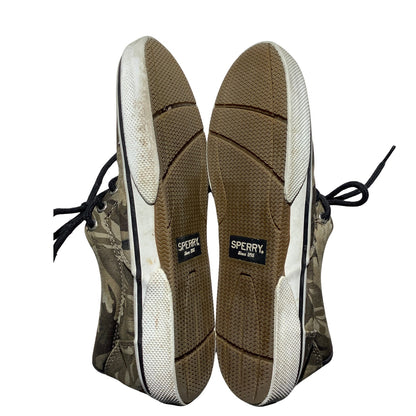 Sperry Leaf Pattern Canvas Sneakers Men 8.5 — Casual, Memory Foam, Boat Style