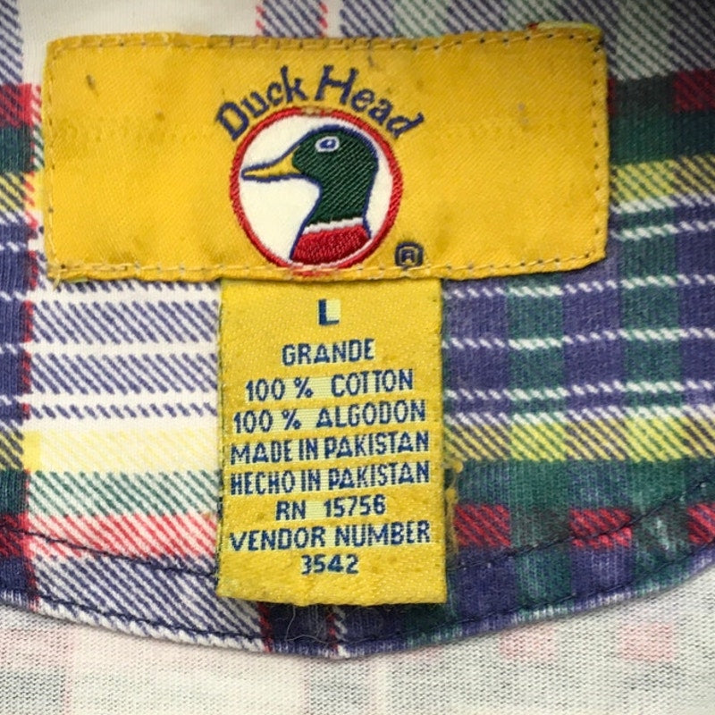 Duck Head Vintage Plaid Polo Shirt Size L - Preppy, Classic, Vintage