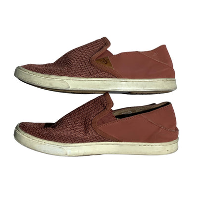 OluKai Mesh Slip-On Shoes Coral Women’s 8W — Breathable, Lightweight, Casual
