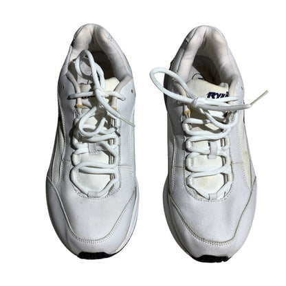 Ryka White Leather Walking Sneakers Women’s 11W — Athletic, Classic, Comfort