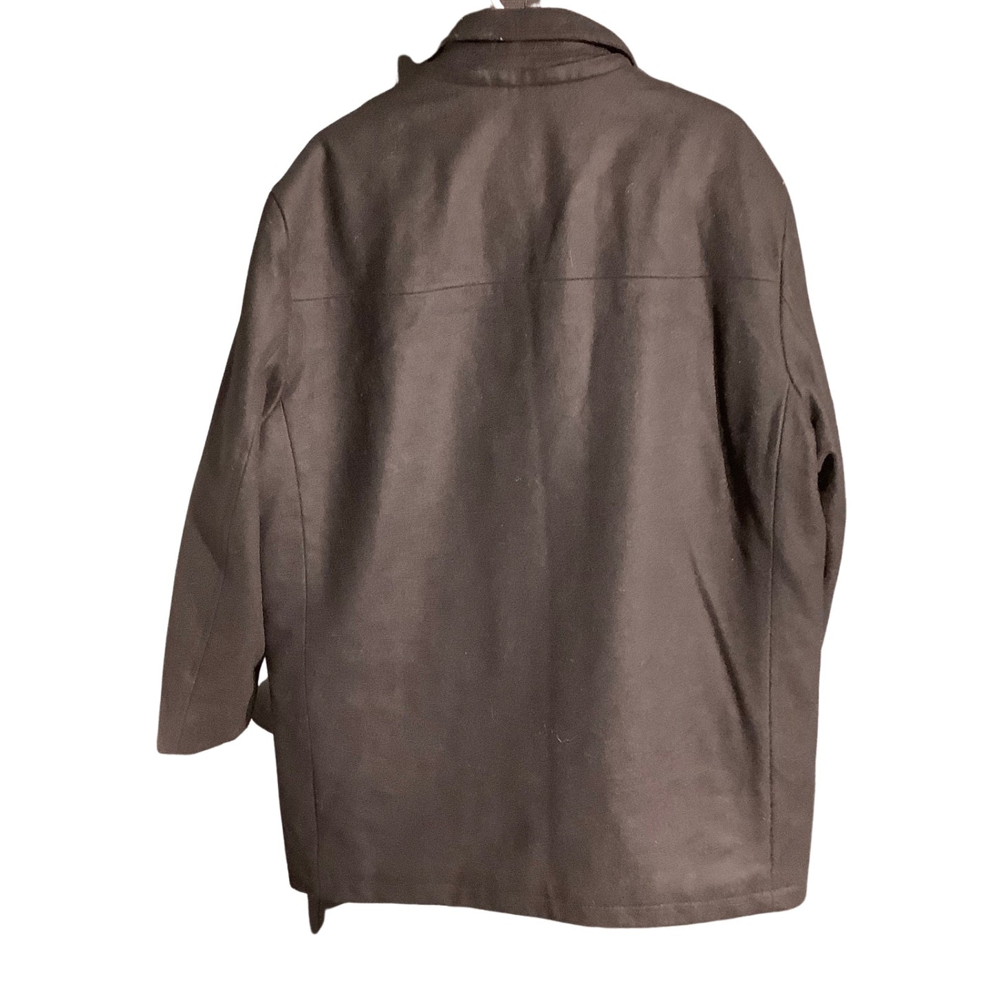 Calvin Klein Black Wool Blend Car Coat Men’s L — Classic, Minimalist, Modern