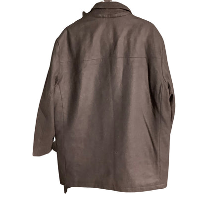 Calvin Klein Black Wool Blend Car Coat Men’s L — Classic, Minimalist, Modern