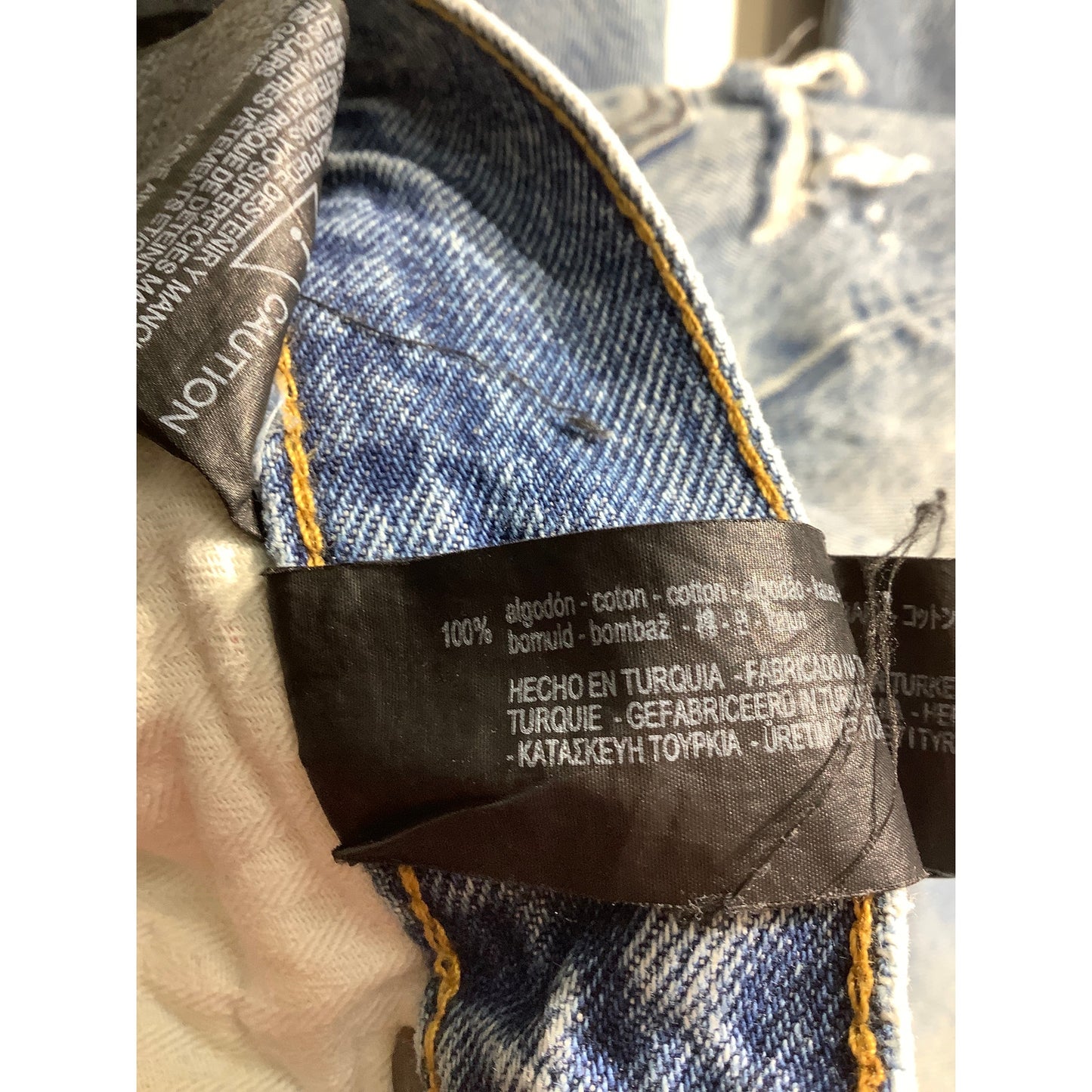 Zara Man Acid Wash Distressed Jeans Men 30 — Premium Denim, Streetwear, Raw Hem