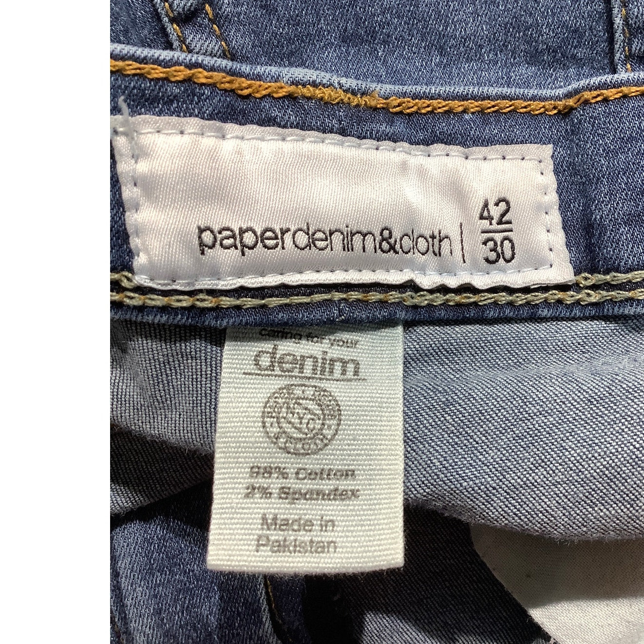 Paper Denim & Cloth Stretch Jeans Men’s 42W x 30L – Relaxed, Durable, Classic