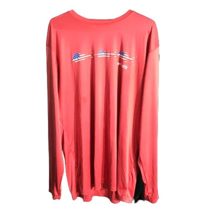 Columbia Light Red PFG Fishing Shirt XL - Outdoor, Sporty, Functional