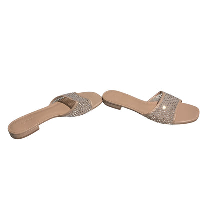 J.Crew Brynn Rhinestone Slide Sandals Women’s Size 10 — Dressy, Chic, Minimalist