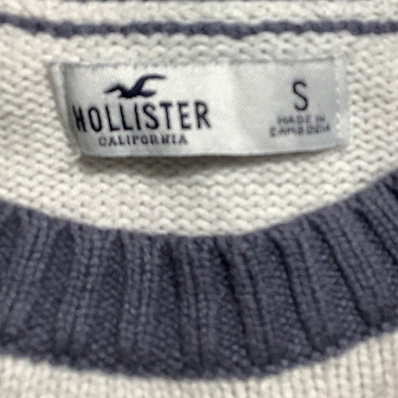 Hollister Light Blue White Striped Sweater Women S — Knit, Casual, Cozy
