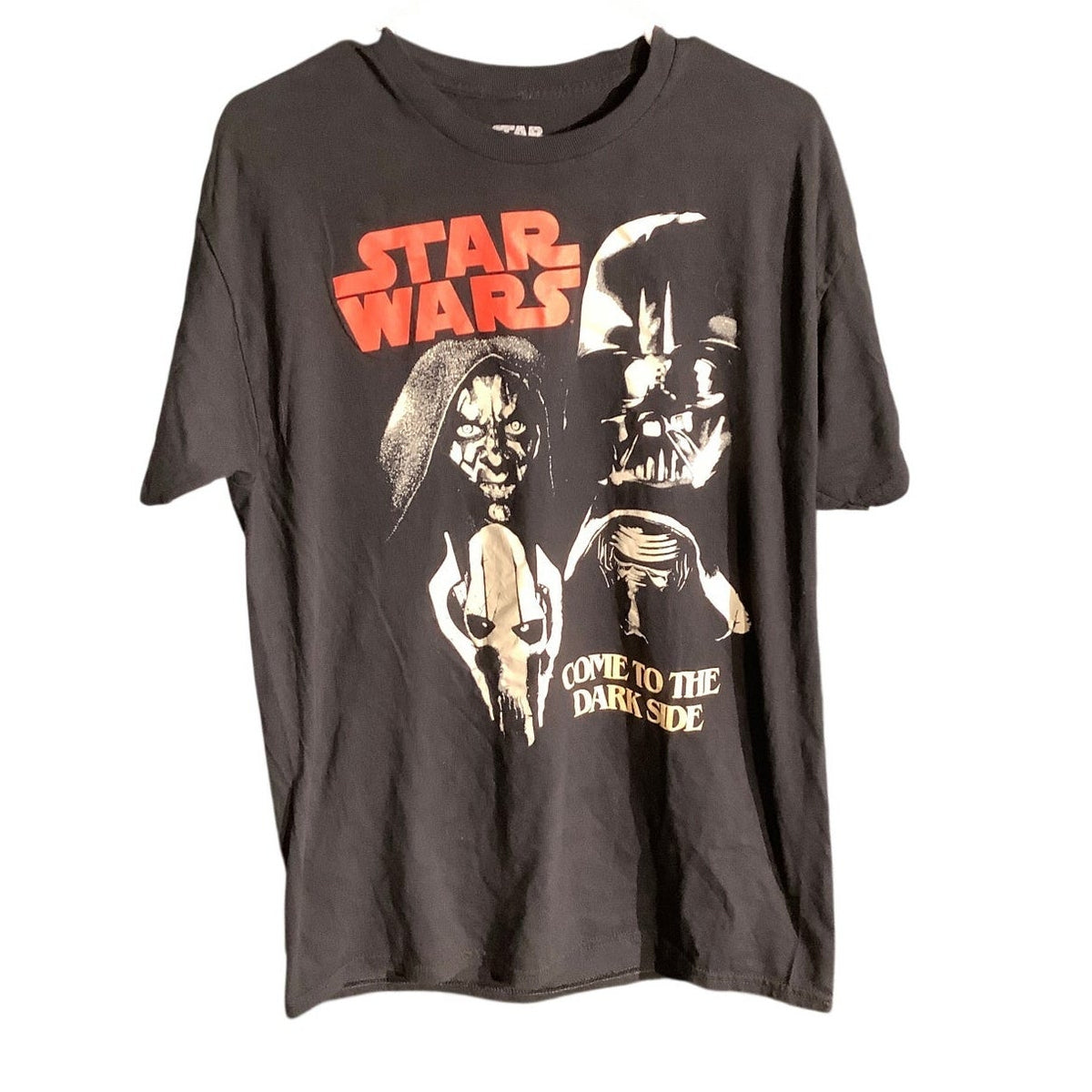 Star Wars Men's L Black 100% Cotton Darth Vader Darth Maul T-Shirt