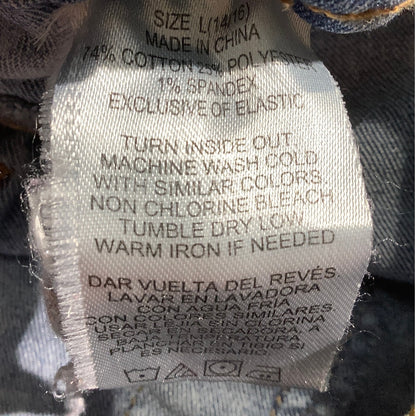 Liberty Valor Kids’ Jeans Size L 14/16 — Blue, Acid-Wash, Distressed