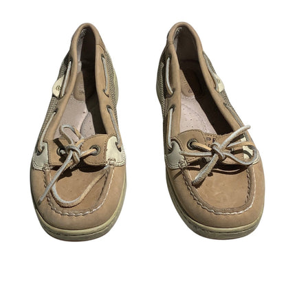 Sperry Angelfish Brown Leather Boat Shoes Women’s 6.5M — Casual, Nautical, Deck