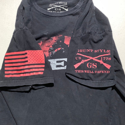 Grunt Style R.E.D. T-Shirt Men's Size LG Black/Red — Patriotic, Military, Casual