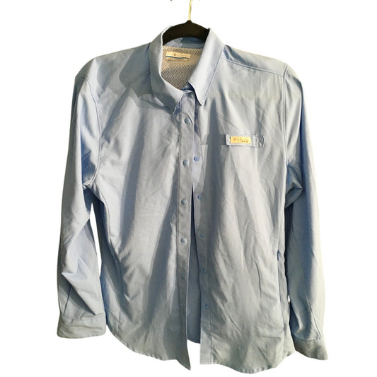 Columbia Light Blue PFG Fishing Shirt Size M - Outdoor, Functional, Casual