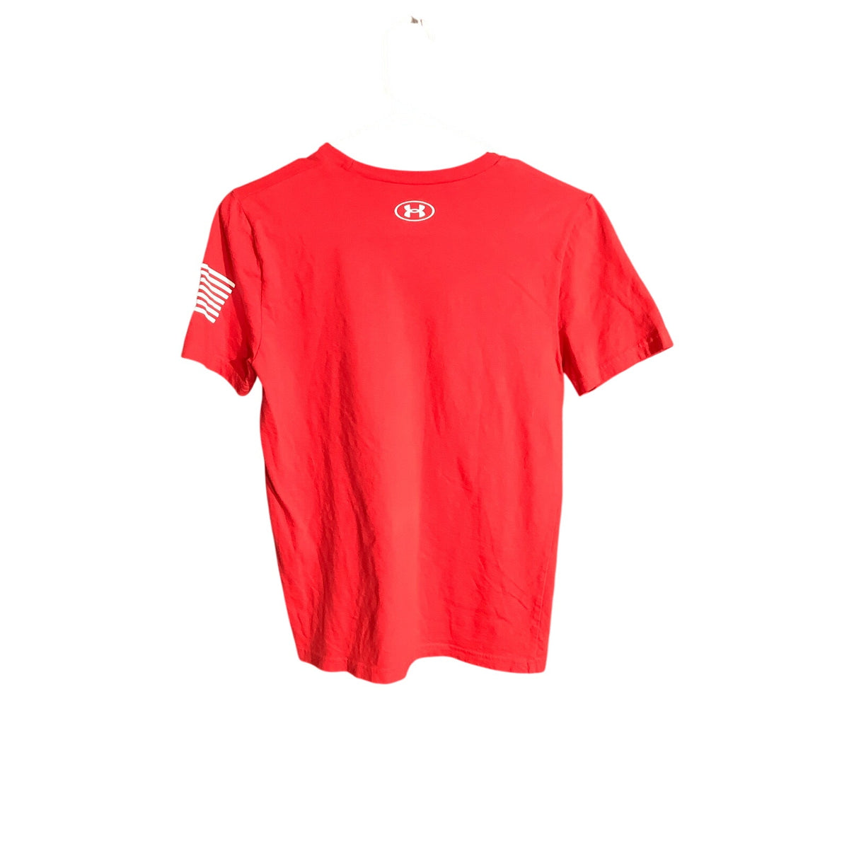 Under Armour Youth L Red Freedom USA Flag Graphic T-Shirt Loose Fit