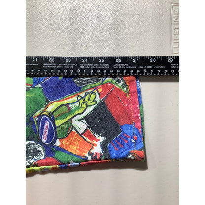 Graffiti Print Jeans Women’s Size 30W – Multi-Color, Artistic, Statement
