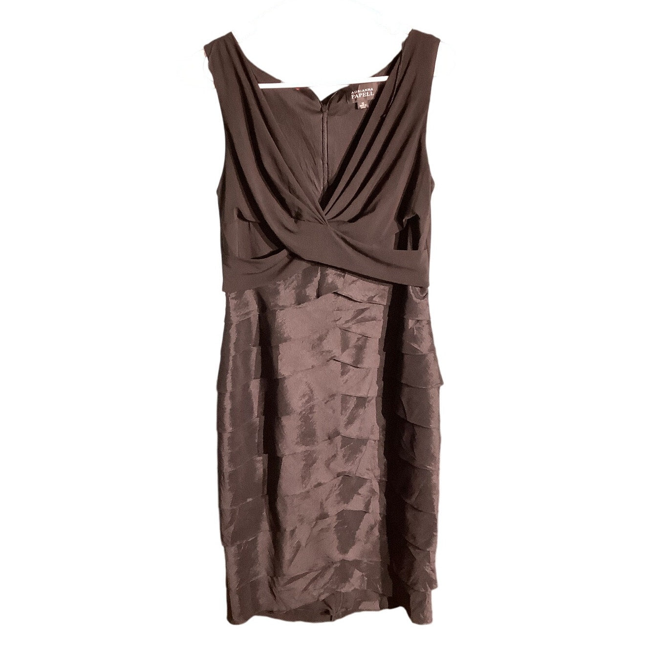 Adrianna Papell Black Dress Women’s Size 10 – Elegant, Textured, Cocktail