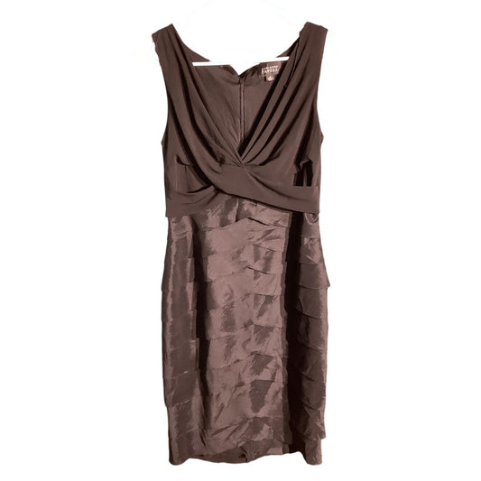 Adrianna Papell Black Dress Women’s Size 10 – Elegant, Textured, Cocktail