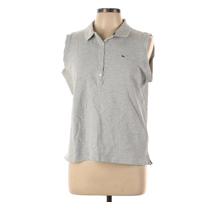 Vineyard Vines Polo Grey Sleeveless Golf Shirt XL Athleisure Tenniscore Preppy