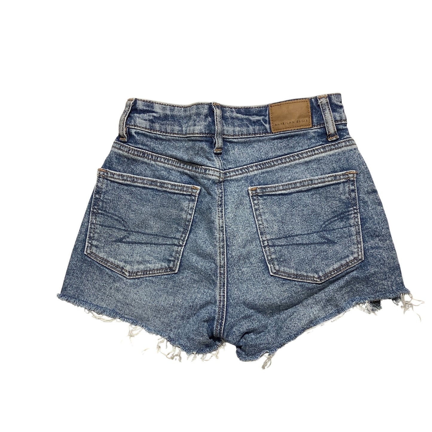 American Eagle Rigid Jean Shorts Women’s Size 000— Distressed, High Rise, Cutoff