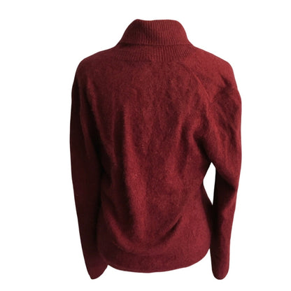 Prive Maroon Cashmere Sweater  Size L - Classic, Elegant, Cozy