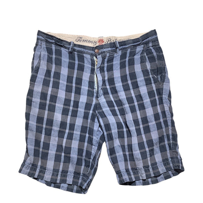 Tommy Bahama Blue Plaid Shorts Men’s Size 33W — Casual, Lightweight Summer Fit
