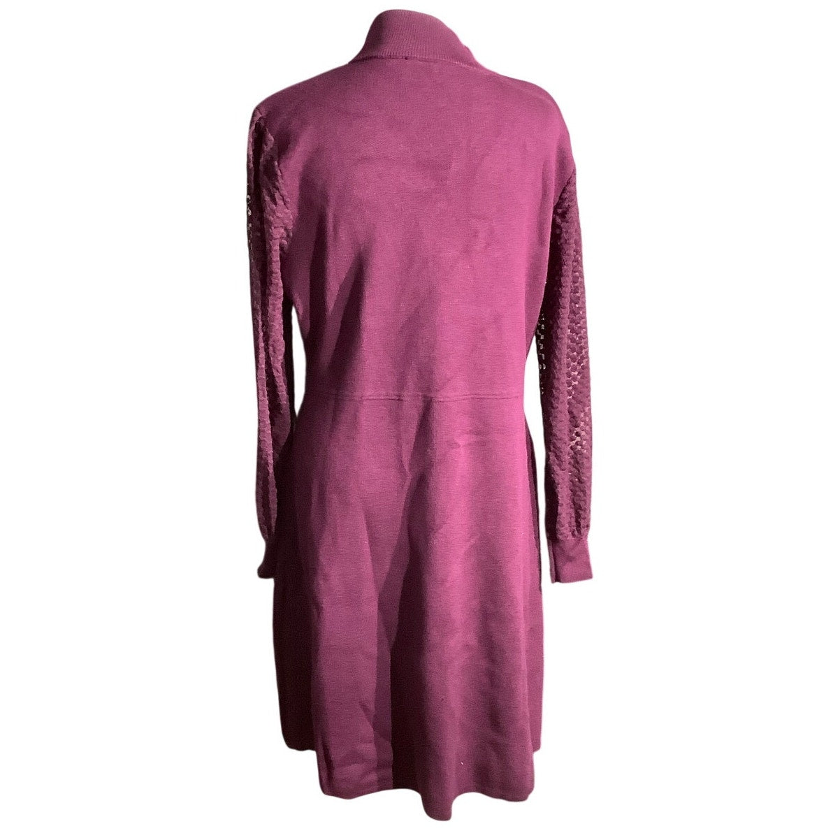 Nina Leonard Sweater Dress Women’s Size XL — Textured Sleeves, Cozy, Elegant