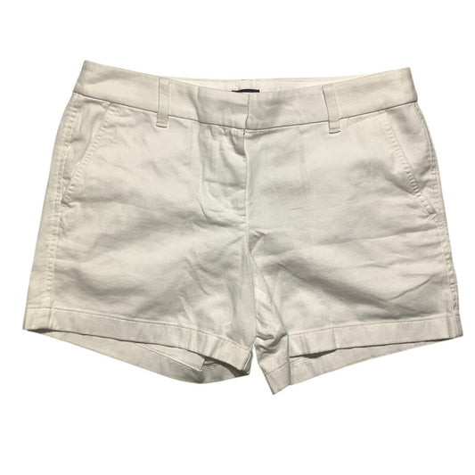 J.Crew White Flat-Front Chino Shorts Women’s 8 — Preppy, Classic, Summer