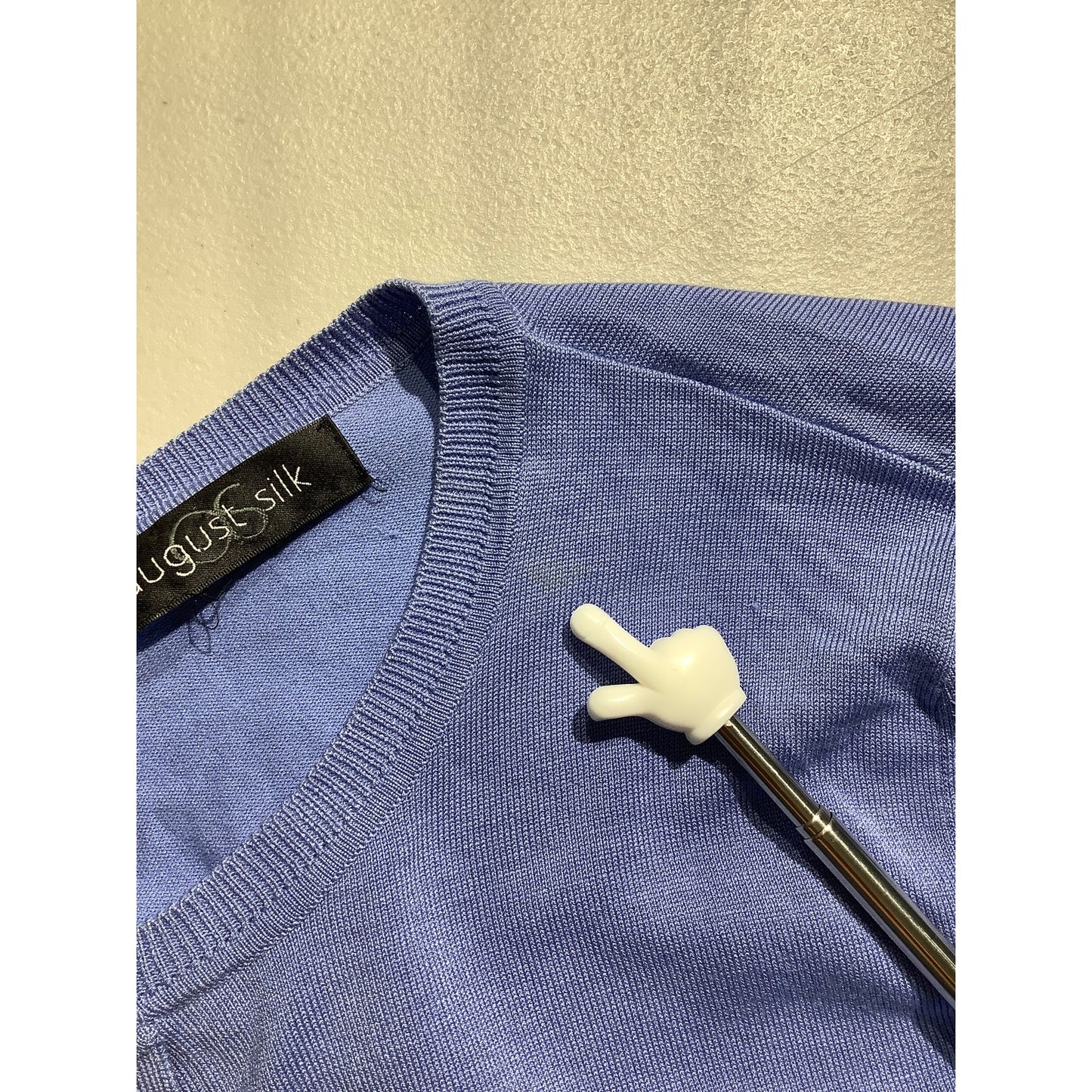 August Silk Cardigan Size (See Measurements) – Light Blue, Classic, Lightweight