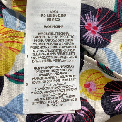 Boden Multi-Color Floral Silk Blend Top Women 4 Regular —Floral, Elegant, Spring