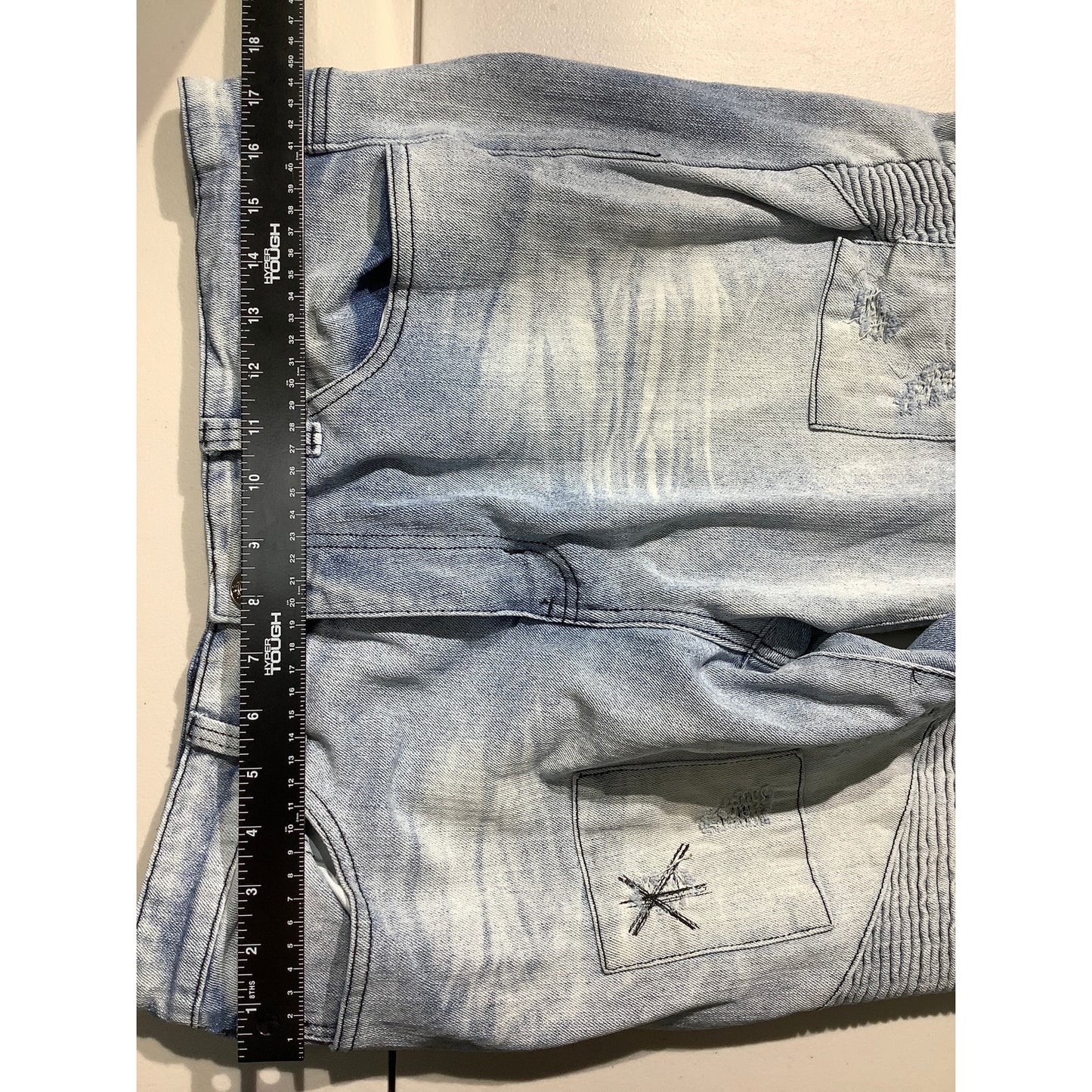 Rue 21 Acid Wash Jeans Men’s Size 34W x 34L – Distressed, Moto, Slim Taper
