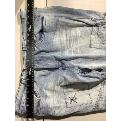 Rue 21 Acid Wash Jeans Men’s Size 34W x 34L – Distressed, Moto, Slim Taper