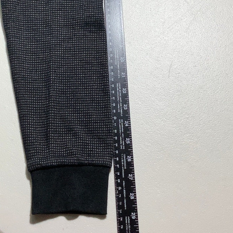Express Black Gray Waffle Knit Hoodie Men’s M — Minimalist, Athleisure, Casual
