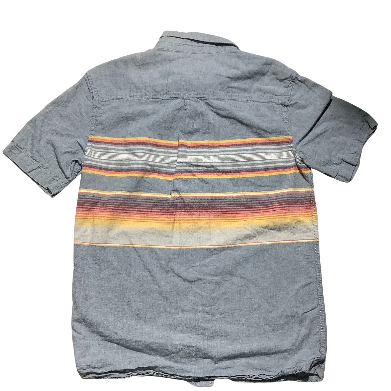 Vans Striped Button-Down Shirt Youth Size L — Short Sleeve, Collared, Casual