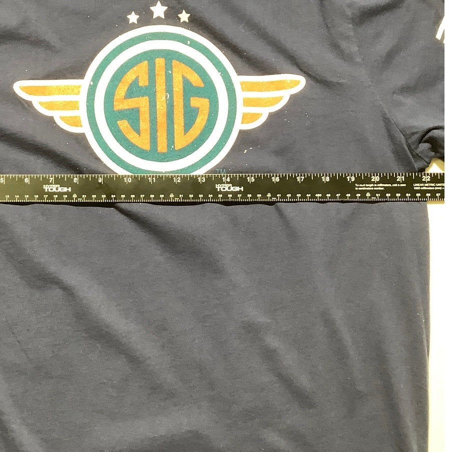 Canvas Sig Sauer T-Shirt Men’s Size XL – Tactical, Graphic, Navy
