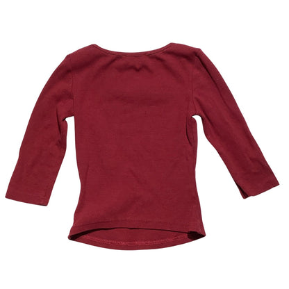 Princess Polly Kids Red Knit Long Sleeve Top Size 2 — Minimal, Casual, Classic