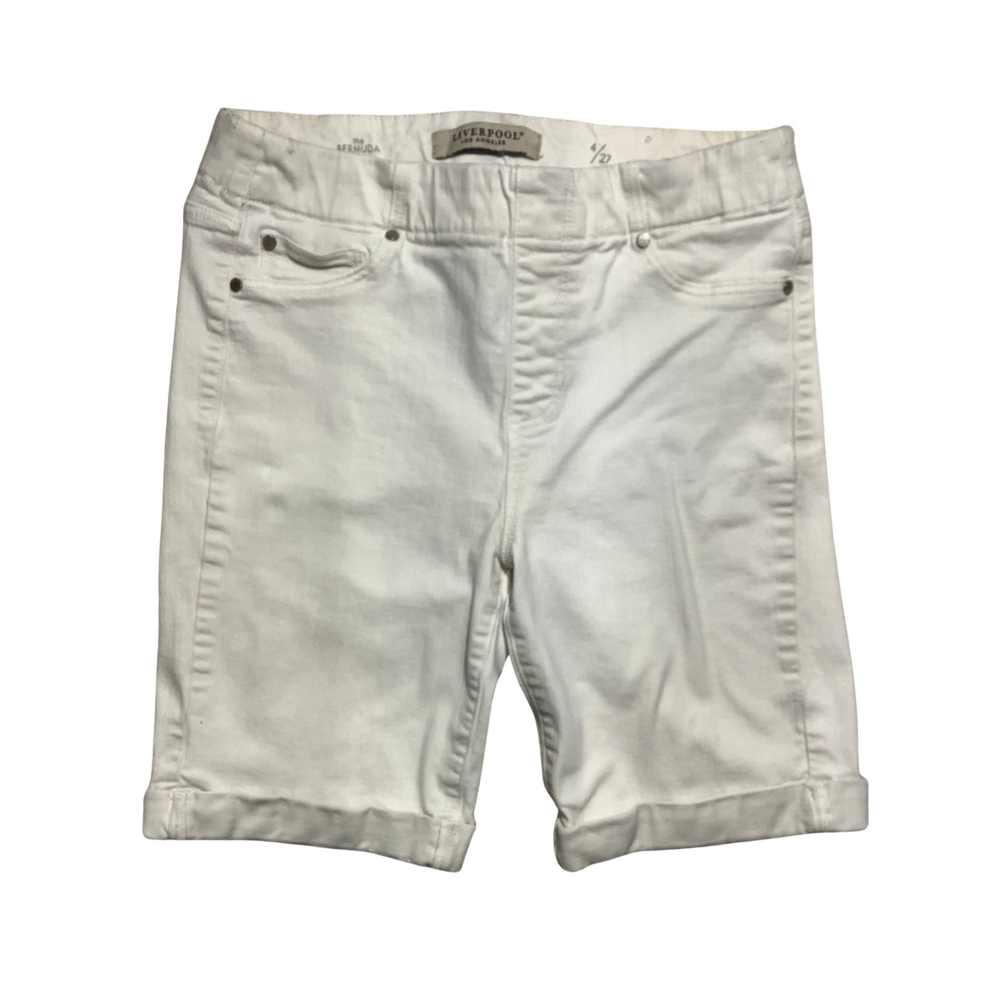 Liverpool White Bermuda Denim Shorts Women’s Size 4/27 — Casual, Summer, Stretch
