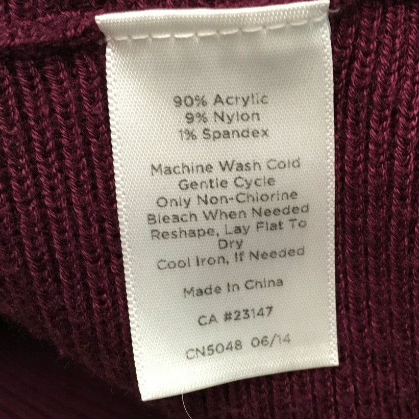 Talbots Burgundy Knit Midi Dress Size 1X- Classic, Cozy, Minimalist