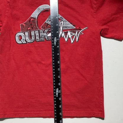 Quiksilver Surf Graphic T-Shirt Red Kids Size Medium — Casual, Skate, Surf Style