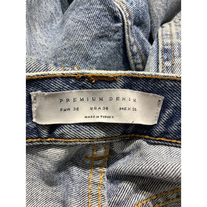 Zara Man Acid Wash Distressed Jeans Men 30 — Premium Denim, Streetwear, Raw Hem