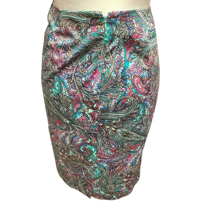 Talbots Petite Multicolor Paisley Skirt, Size 6P - Colorful, Vibrant, Casual