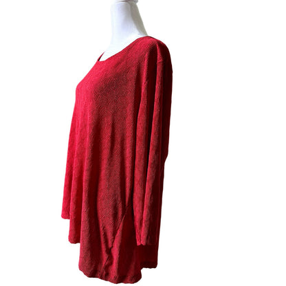 Covington Bright Red Blouse - Fits 24, 25 & 26W, Mature, Comfortable, Stylish