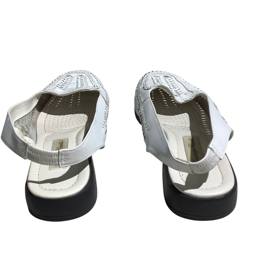 Carriage Court Leather Woven Slingback Flats Women’s 9.5M—Boho, Coastal, Vintage