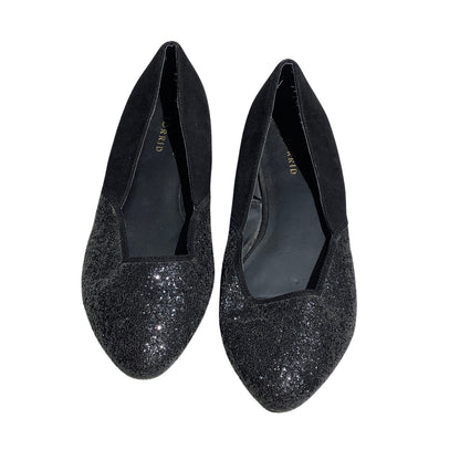 Torrid Black Glitter Ballet Flats Women’s Size 12W — Sparkle, Dressy, Comfort