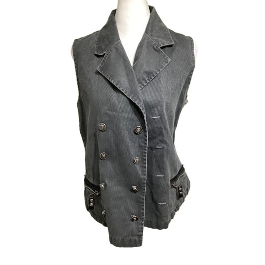 Chor Grey Jean Vest Size Small - Grunge, Edgy, Streetwear